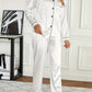 Pyjama Femme Satin Chic – Ensemble Long avec Chemise Boutonnée & Pantalon Fluide, Lingerie de Nuit Élégante et Confortable