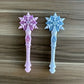 Baguette magique lumineuse flocon de neige – Accessoire déguisement princesse et fée