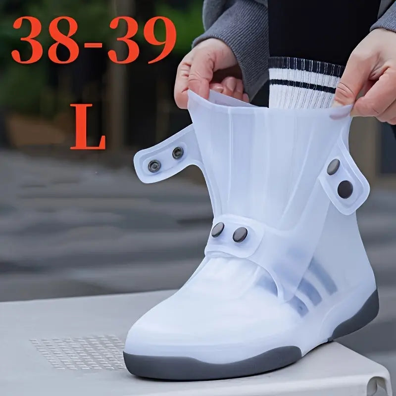 Surbottes Imperméables en Silicone avec Boutons Pression – Protection Antidérapante pour Chaussures