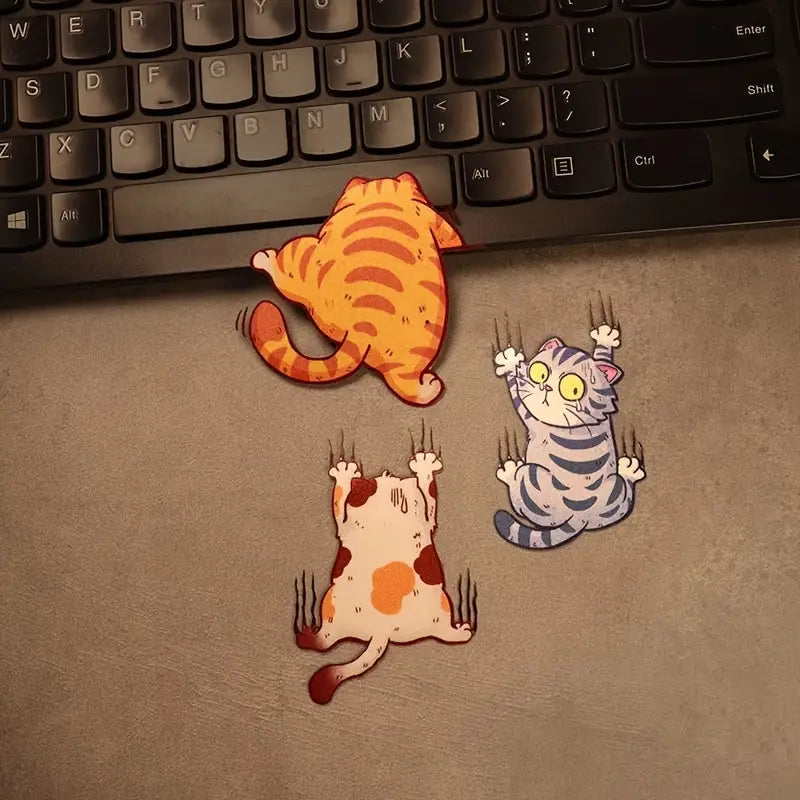 Autocollants Voiture Chats Rigolos – Stickers Animaux Humoristiques Grattoirs pour Décoration Auto et Moto