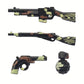 Set d’Armes Jouets Camouflage Militaire – Fusils, Pistolets et Grenade pour Jeux de Guerre et Accessoires de Figurines