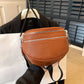 Sac bandoulière femme – Sac banane en cuir PU avec sangle rayée, coloris Marron