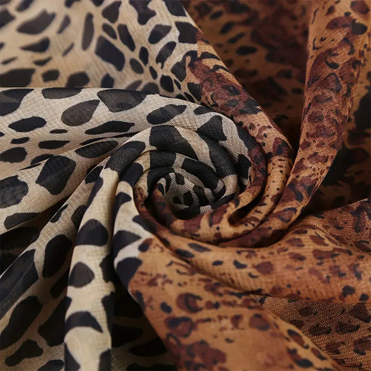 Écharpe femme motif léopard – Châle imprimé animalier élégant et tendance