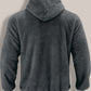 Prêt pour l'Hiver Veste à Capuche Gris Clair pour Hommes de Grande