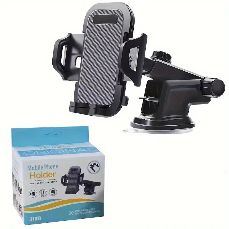 Support Téléphone Voiture Universel – Fixation Pare-Brise et Tableau de Bord avec Ventouse Puissante