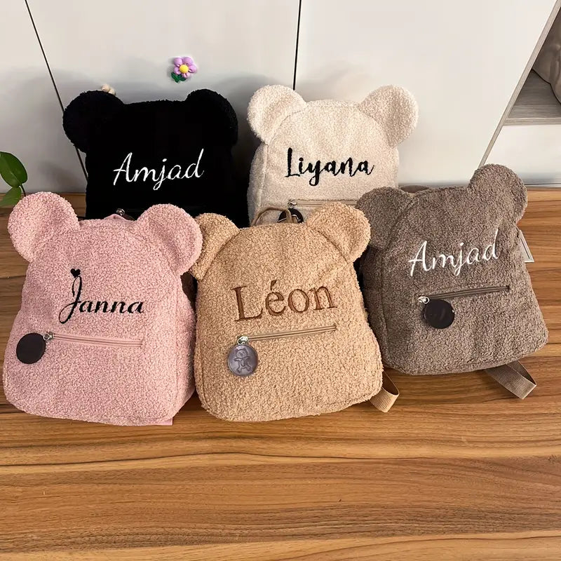Sac à dos femme en peluche personnalisable – Style mignon, doux et confortable