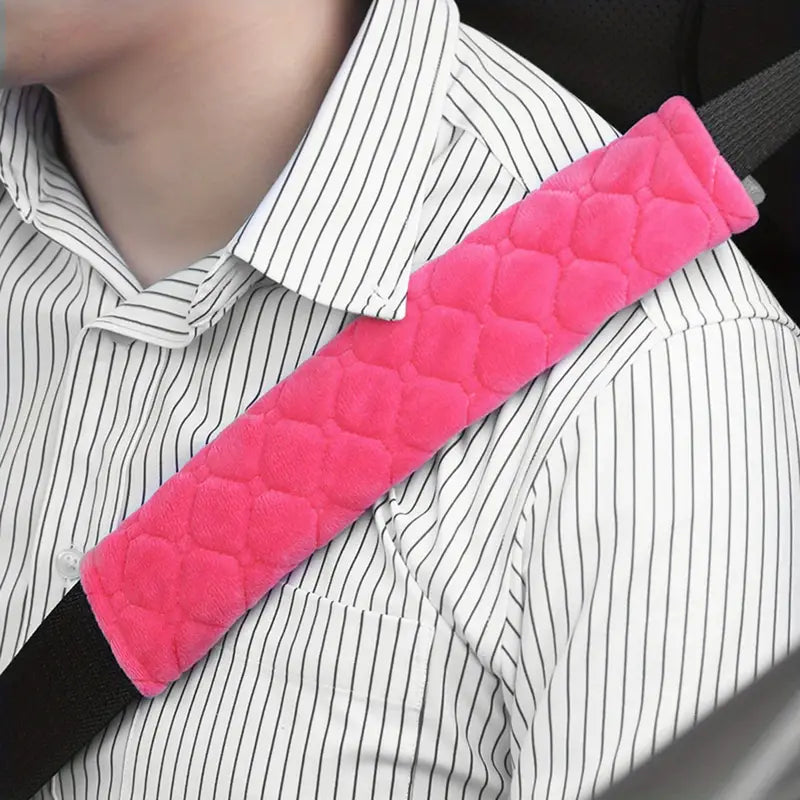 Housse de Ceinture de Sécurité Voiture en Tissu Doux Brodé – Confort et Protection pour Adultes et Enfants