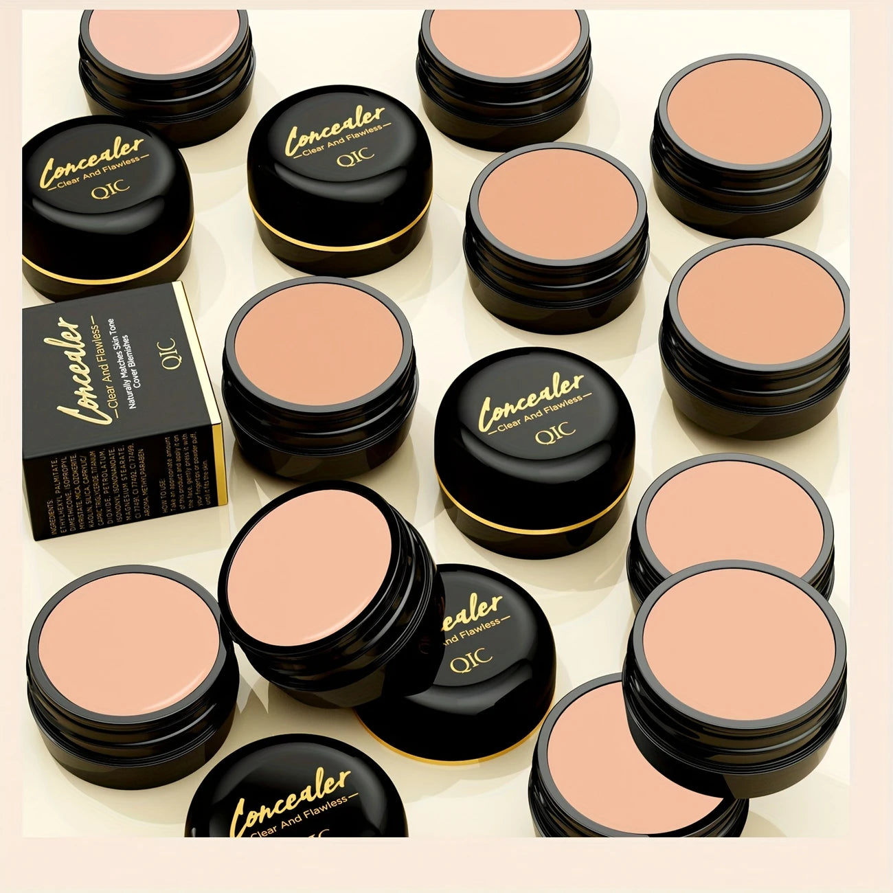 Correcteur de Teint Crème QIC – Anti-Cernes Haute Couvrance, Finition Naturelle et Zéro Défaut