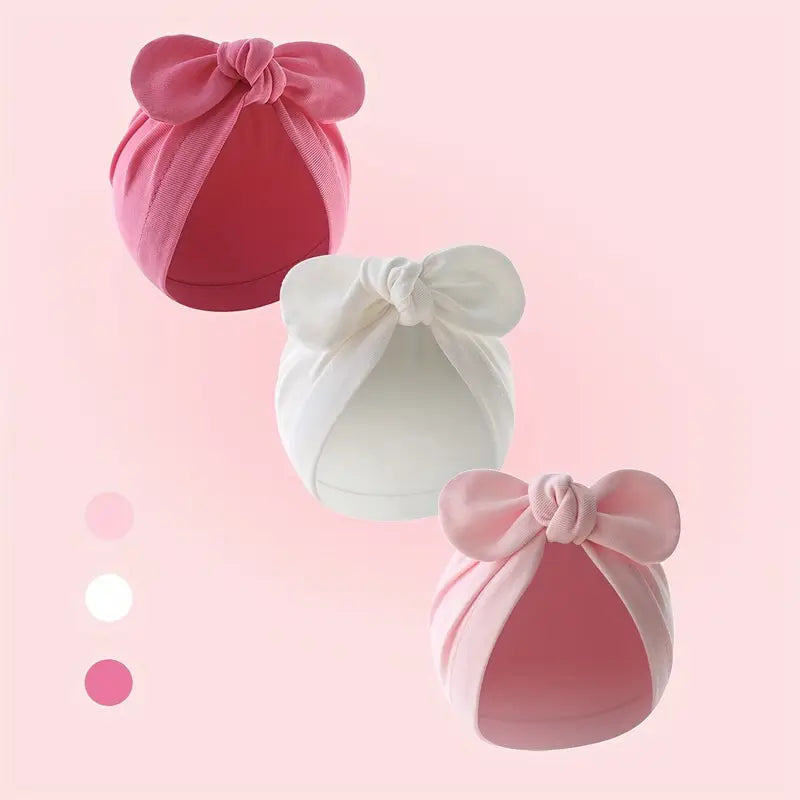 Turban en coton pour bébé – Bonnet doux et respirant avec nœud élégant