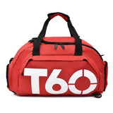 Sac de sport T60 – Grand sac polyvalent pour salle, coloris Rouge