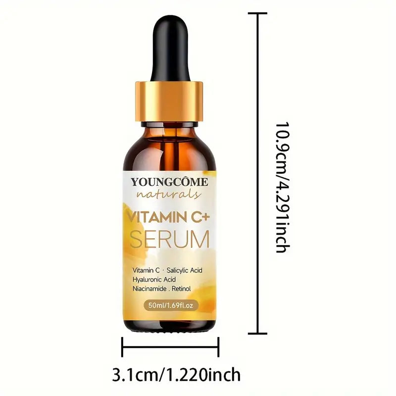 Sérum Visage Vitamine C+ 30/50 ml – Anti-Âge, Anti-Taches, Acide Hyaluronique, Rétinol et Niacinamide