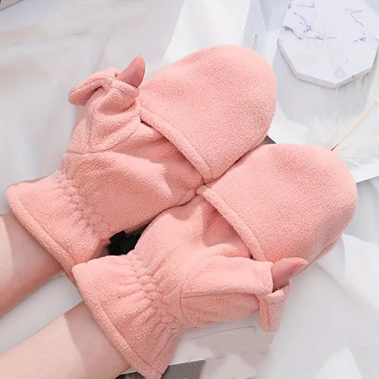 Moufles homme polaires chaudes d’hiver – Mitaines doublées anti-froid confortables