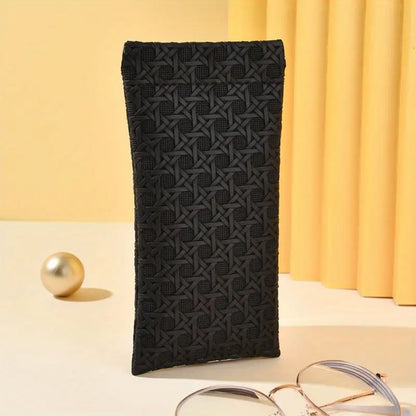 Étui à Lunettes en Tissu Matelassé – Pochette Souple et Élégante pour Lunettes de Vue ou de Soleil