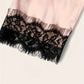 Ensemble lingerie 4 pièces satin et dentelle – Bralette, shorty, string et kimono léger pour femme