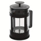 Cafetière à Piston avec Filtre Inox – French Press en Verre et Acier Noir, Idéale pour Café Moulu et Infusion de Thé