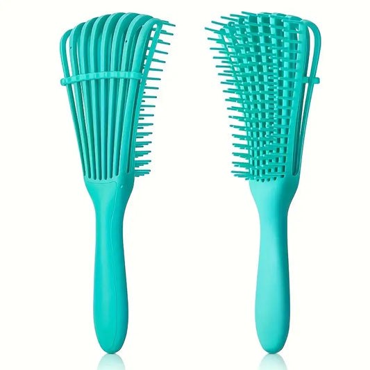 Brosse Démêlante Flexible pour Cheveux Bouclés et Crépus – Anti-Casse, Adaptée aux Cheveux Mouillés ou Secs
