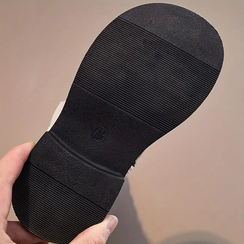 Bottes fille noires matelassées avec nœud – Chaussures élégantes et chaudes pour l’hiver