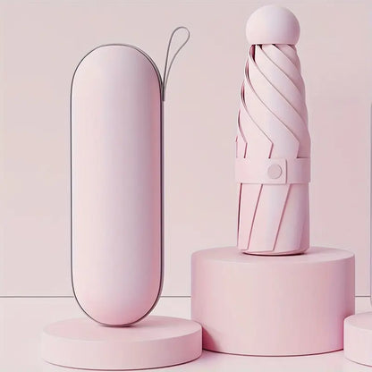 Parapluie pliable bleu ciel avec étui rigide Compact, élégant et imperméable