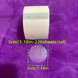 Autocollants ronds transparents