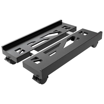 Support tour PC à roulettes réglable – Chariot mobile pour unité centrale avec base ventilée en métal