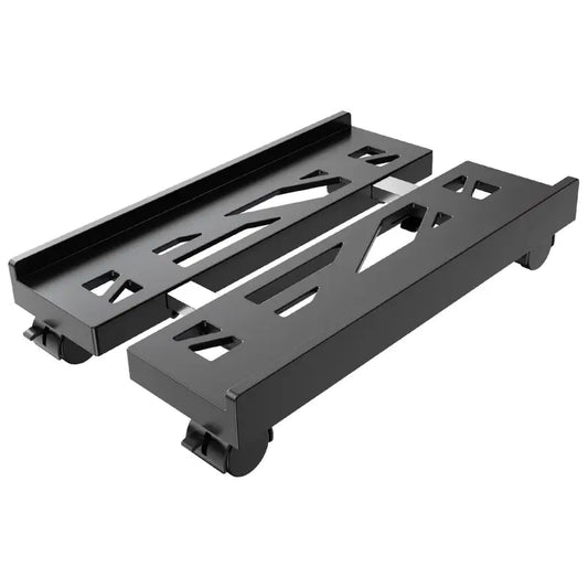 Support tour PC à roulettes réglable – Chariot mobile pour unité centrale avec base ventilée en métal