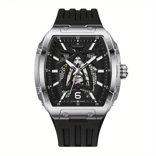 Montre homme automatique de luxe – Design squelette moderne avec bracelet en silicone