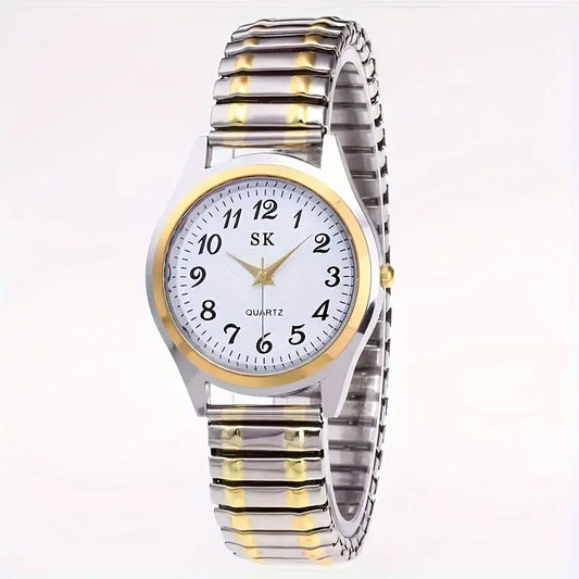 Montre femme classique – Bracelet extensible et cadran quartz élégant