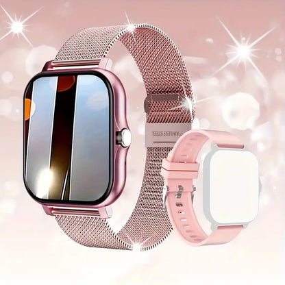 Montre connectée santé avec double bracelet – Suivi fréquence cardiaque, sommeil, sport et bien-être