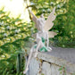 Sculpture de jardin fée assise – Statue décorative extérieure élégante pour embellir vos espaces verts