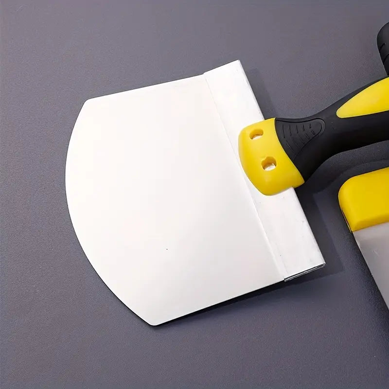 Spatule de Maçon Large en Acier Inoxydable – Manche Antidérapant pour Enduit, Plâtre et Lissage des Surfaces