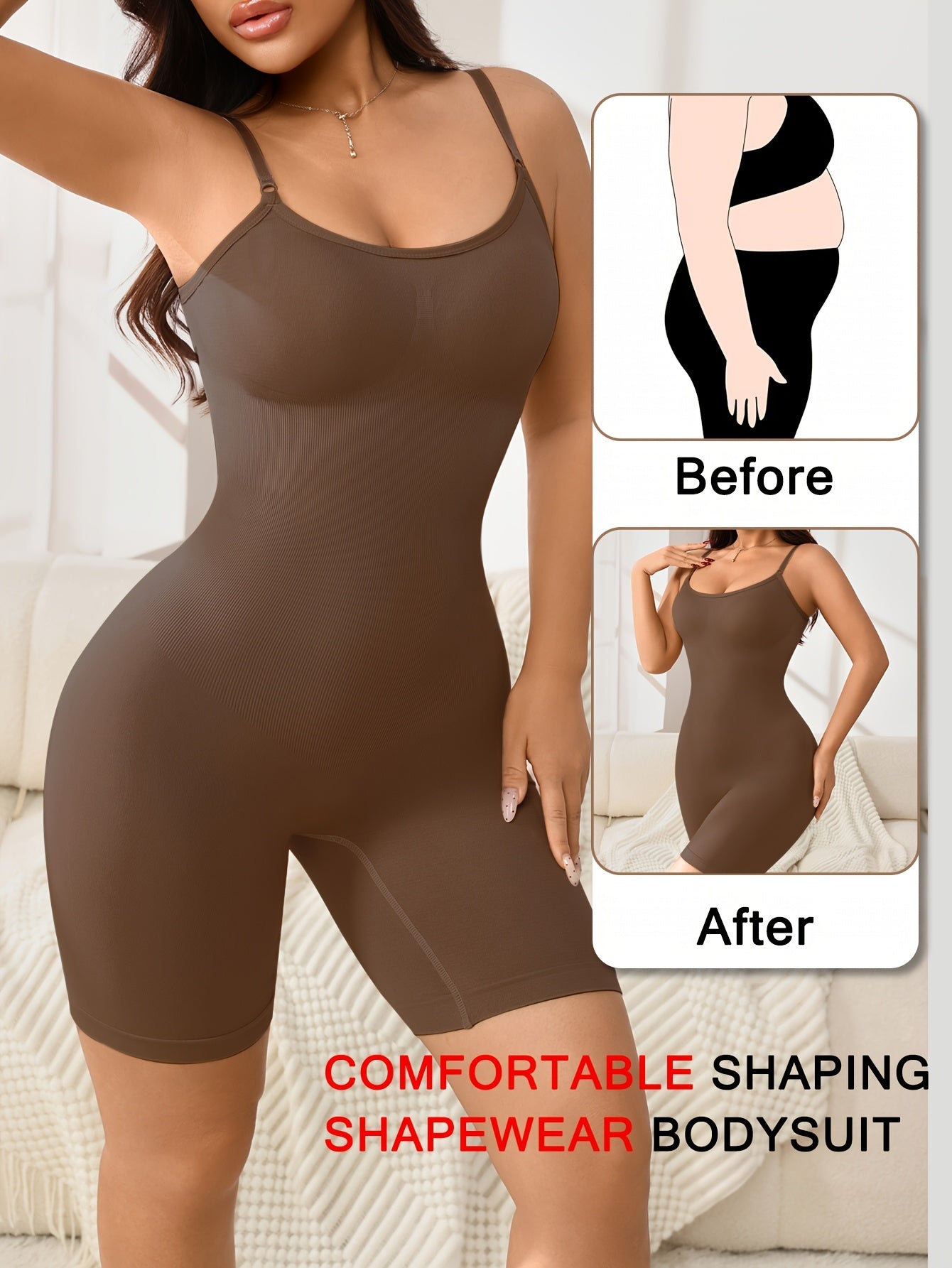 1pc Camisole Gainante Une Pièce Haute Élasticité pour Femmes