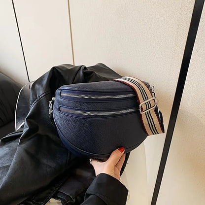 Sac Porté Épaule Femme Marron en Simili Cuir avec Double Fermeture Éclair – Pratique et Tendance