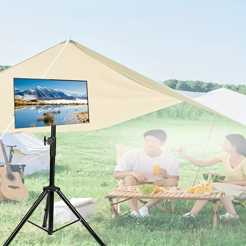 Support TV sur trépied réglable – Meuble RV portable pour écran plat