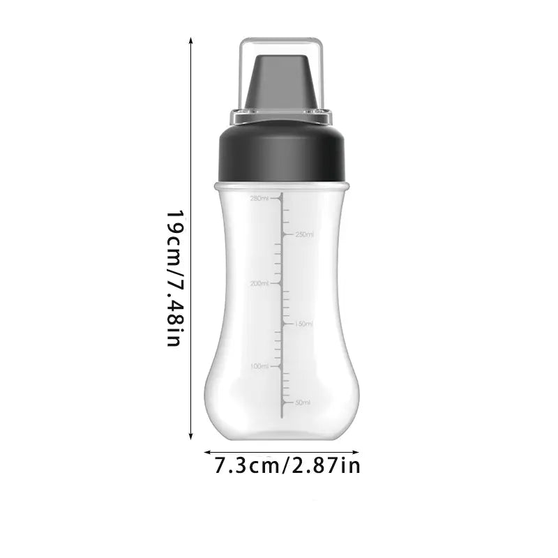 Bouteille Doseuse Graduée 250ml – Distributeur de Sauces et Condiments avec Bouchon Hermétique