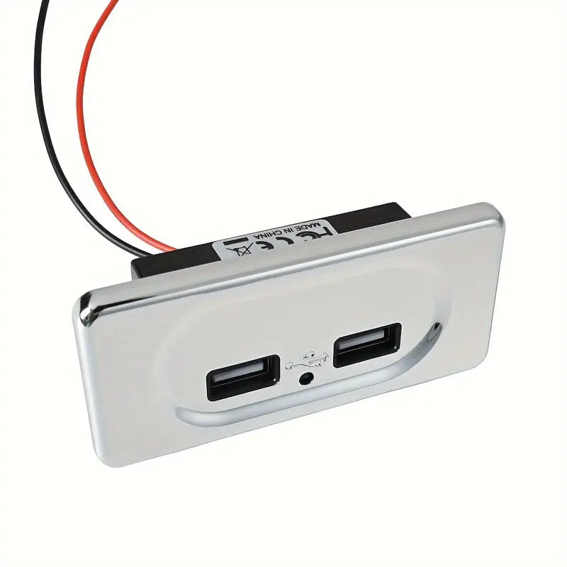 Prise Double USB Encastrable 5V – Chargeur Universel pour Voiture, Bateau, Camping-Car & Mobilier