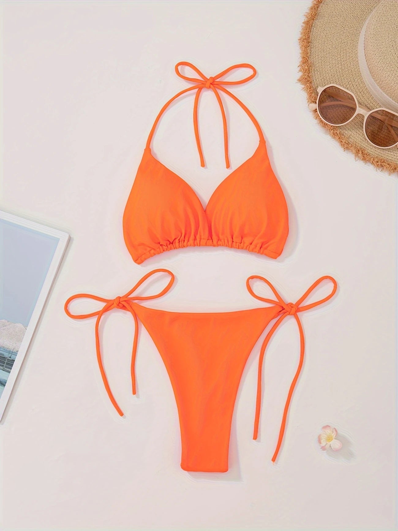 Bas de bikini échancré à nouer – Coloris fluo, taille réglable et coupe sexy pour toutes les silhouettes