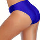 Bas de maillot de bain taille haute croisée – Coupe galbante et effet ventre plat, coloris éclatant