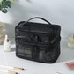 Trousse de Maquillage Transparente à Double Compartiment – Pochette de Rangement Voyage Étanche et Légère
