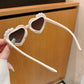 Lunettes de soleil enfants cœur avec perles – Mode fille, protection UV tendance