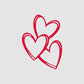 Autocollant Voiture Cœurs Blancs – Sticker Décoratif Amour et Style Romantique