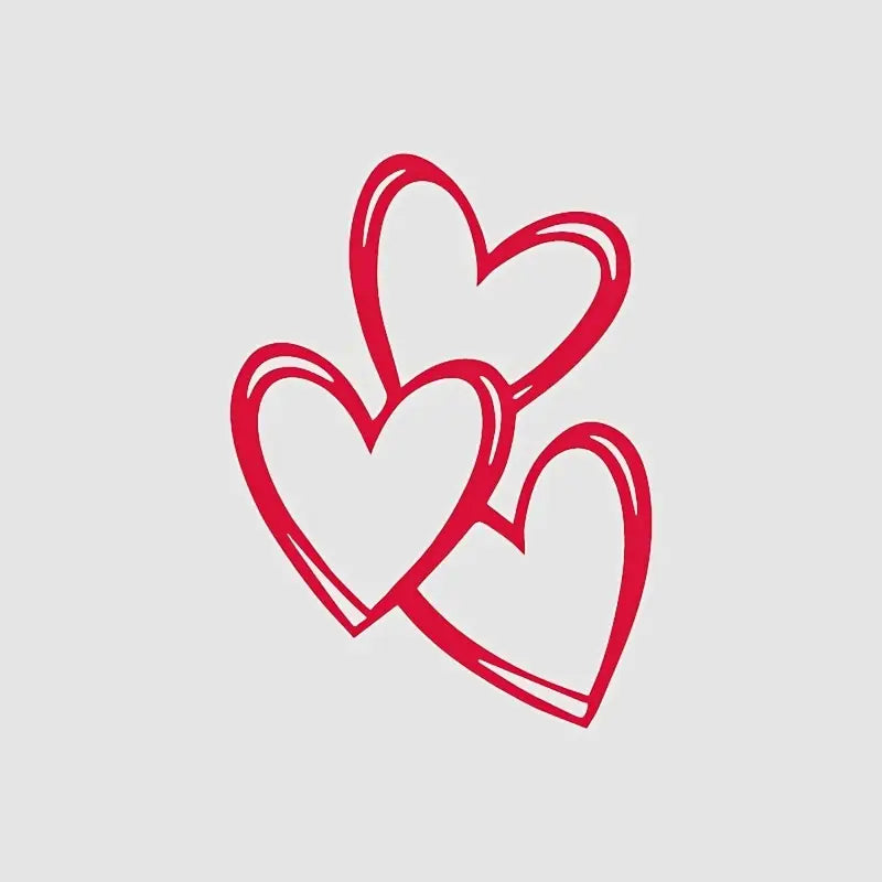 Autocollant Voiture Cœurs Blancs – Sticker Décoratif Amour et Style Romantique