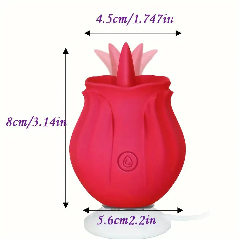 Stimulateur Clitoridien en Forme de Rose – Vibrations Intenses & Design Discret en Silicone