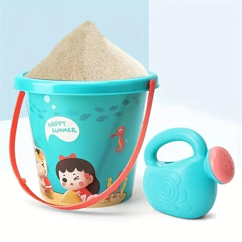 Set de plage 18 pièces avec seau, pelle, râteau et arrosoir – Jouets d’eau et sable pour enfants