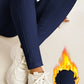 Legging thermique femme taille haute – Doublé polaire effet gainant pour l’hiver