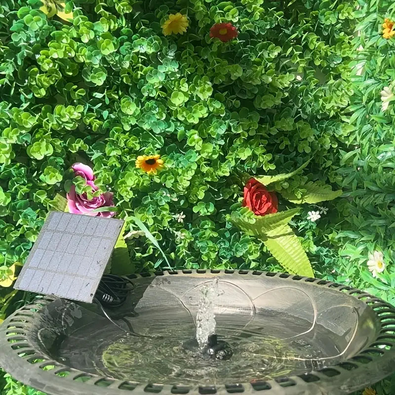Fontaine Solaire de Jardin avec Panneau Amovible – Idéale pour Bassins, Étangs et Bains d’Oiseaux