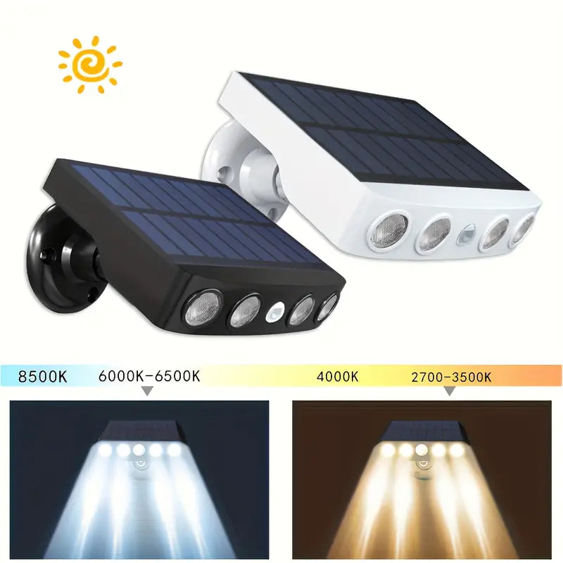 Applique Solaire Extérieure LED – Lampe Murale Étanche avec Détecteur de Mouvement pour Jardin, Terrasse et Entrée