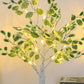 Lampe Arbre LED Décoratif avec Feuilles Vertes – Éclairage Ambiance Naturel pour Salon, Chambre et Bureau