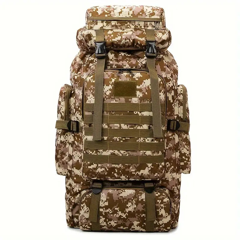 Sac à dos randonnée militaire 70L Grande capacité, camouflage étanche et ultra-résistant