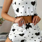 Pyjama Femme Deux Pièces Cœur – Sous-vêtements et Pyjamas Sexy & Confortables avec Débardeur et Short
