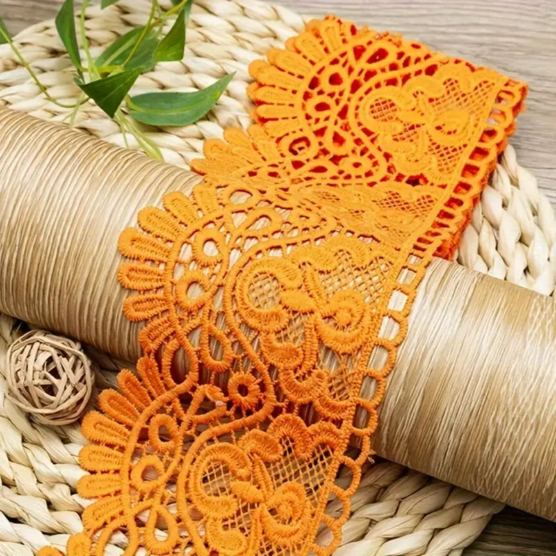 Tissu Dentelle Brodée au Mètre – Élegant et Raffiné pour Robes, Couture, Décoration et DIY